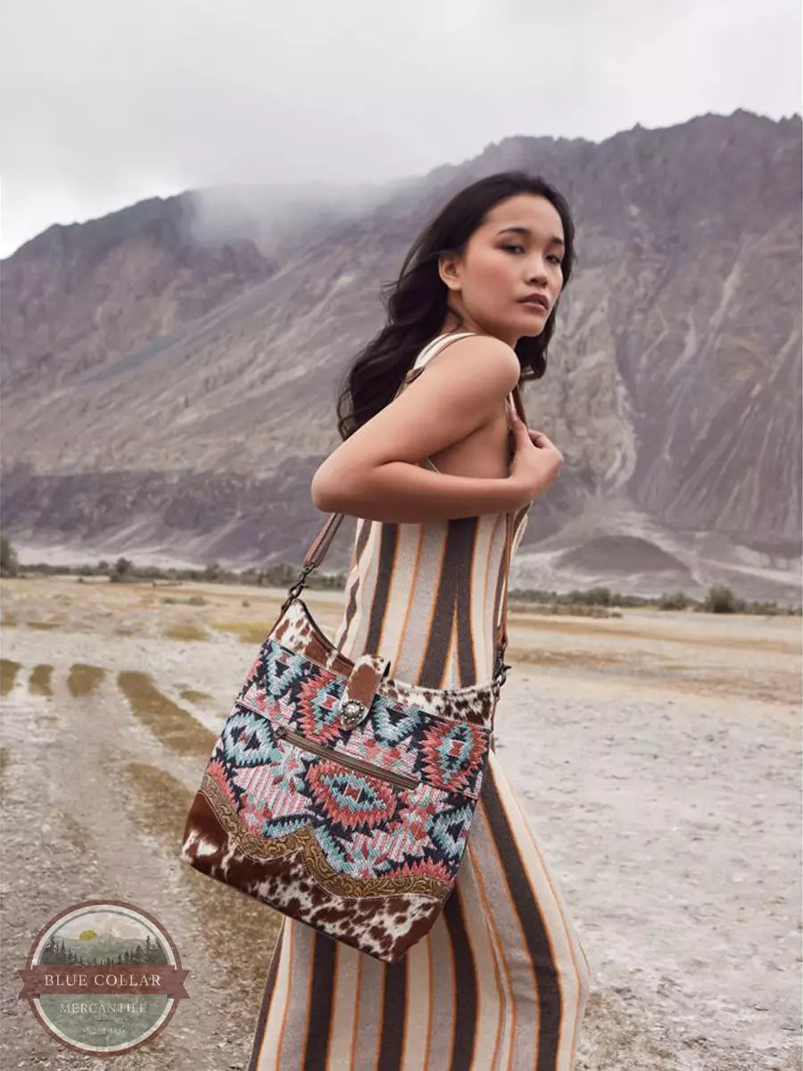 Myra Bag S-5733 Pink Fog Shoulder Bag Life View