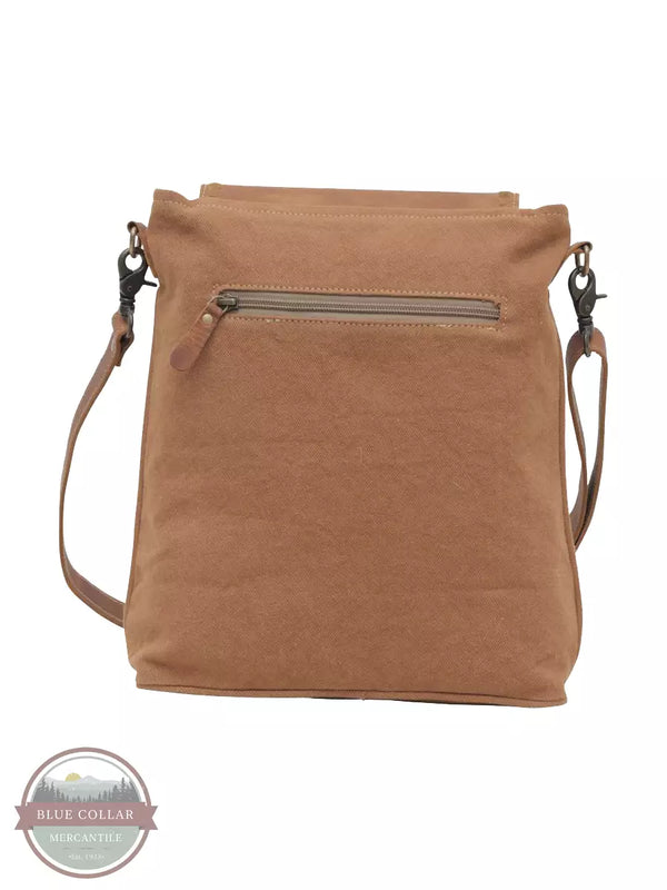 Myra Bag S-5740 Peanut Brown Messenger Bag Back View