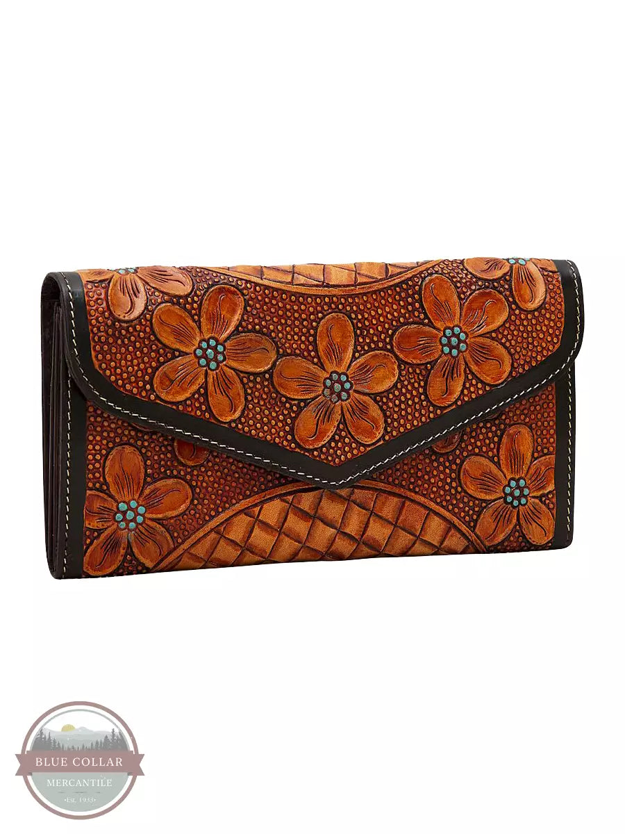Myra Bag S-5785 Crimson Buds Wallet Front View