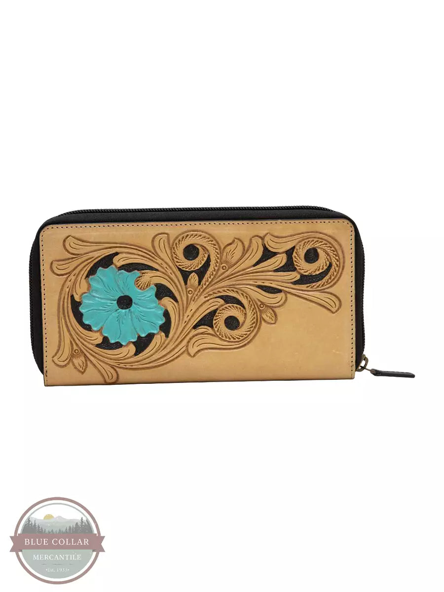 Myra Bag S-5880 Blue Bloom Wallet Back View