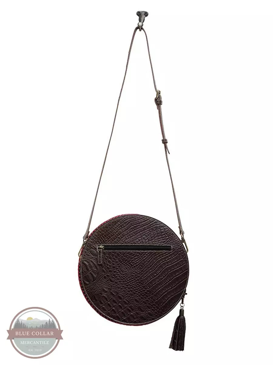 Myra Bag S-6536 Coffee Eye Round Shoulder Bag Back View