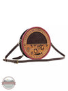 Myra Bag S-6536 Coffee Eye Round Shoulder Bag Front View
