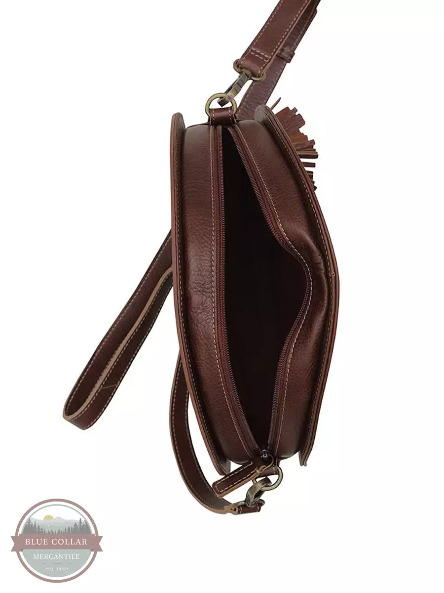 Myra Bag S-6539 Crismson Orchid Round Shoulder Bag Inside View