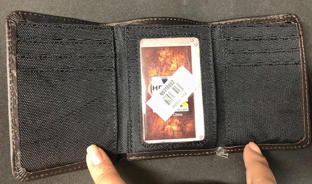 N6310802 Brown Xtreme Trifold Leather Wallet