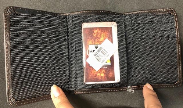 N6310802 Brown Xtreme Trifold Leather Wallet