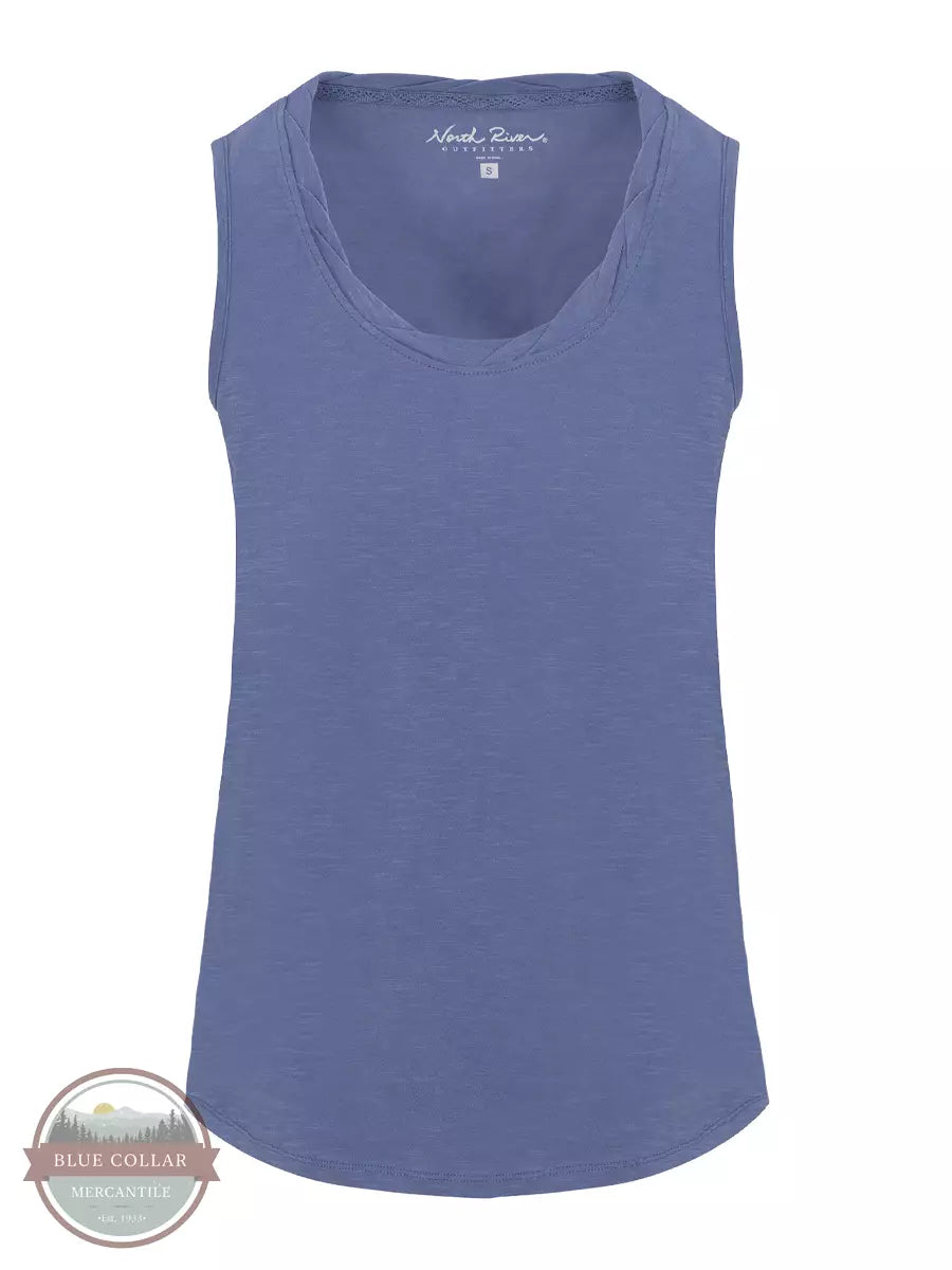 North River NRL1338 Twisted Scoop Neck Tank Top Wild Wind Front View 2