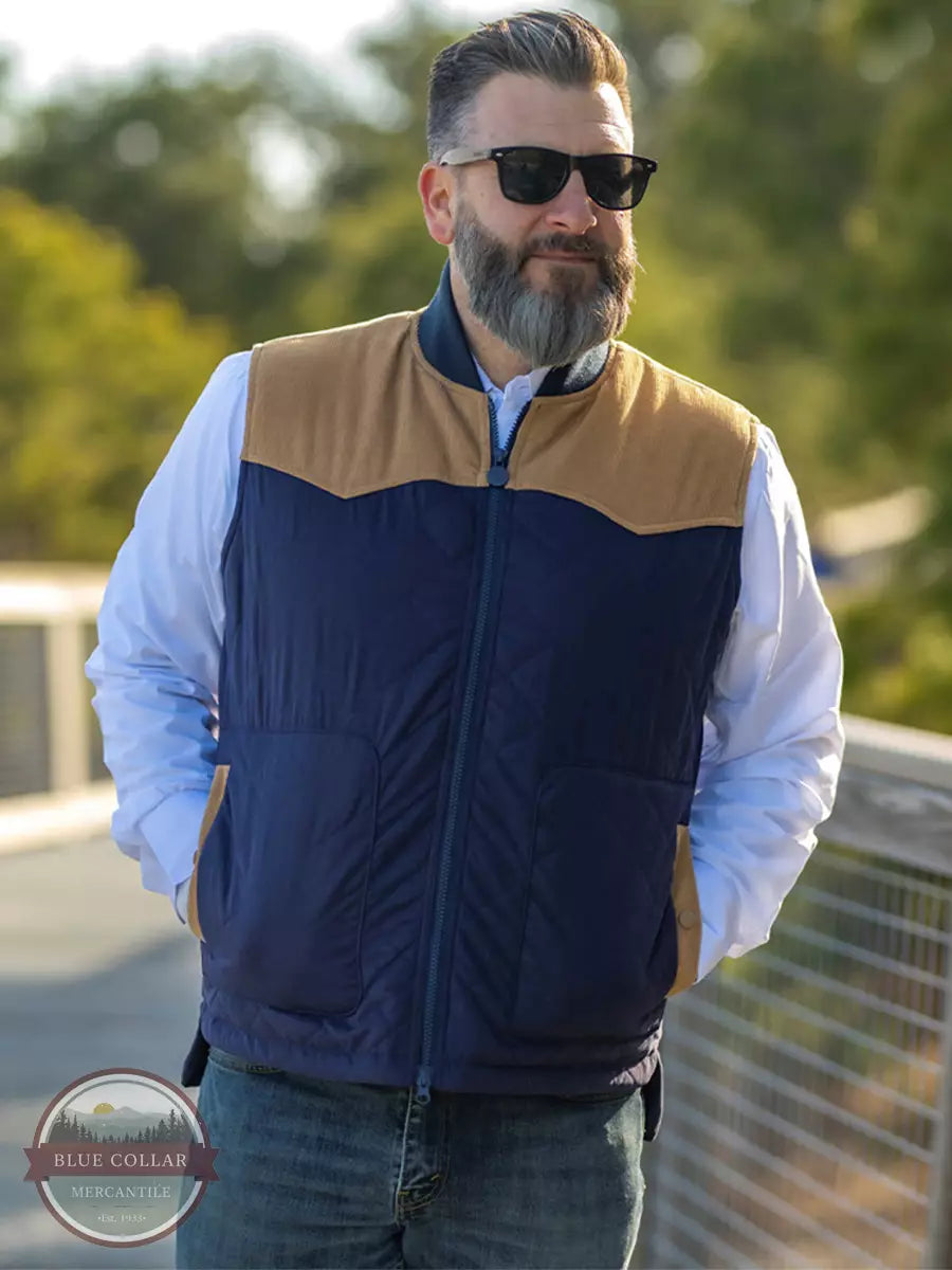 Outback Trading Co. 34038-NVY Aiden Vest in Navy Life View