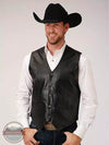 Roper 02-075-0520-0500 BL Black Leather Vest Front View
