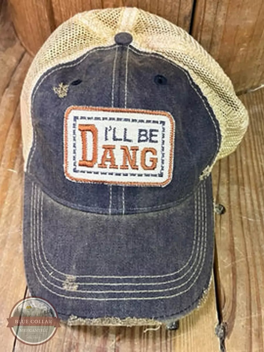 The Goat Stock I'll Be Dang Cap in Navy Front View