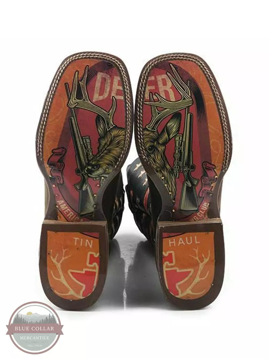 Tin Haul 14-020-0077-0470 BR Open Season Western Boot with Deer Hunter Sole Sole View