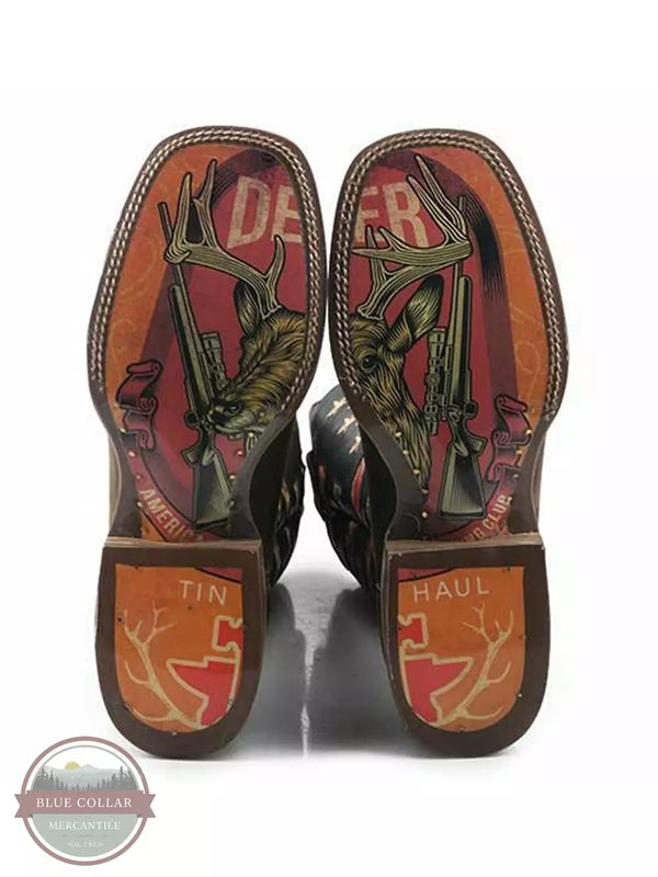 Tin Haul 14-020-0077-0470 BR Open Season Western Boot with Deer Hunter Sole Sole View