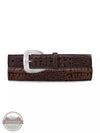 Tony Lama C40188 Chocolate Caiman Print Classic Dress Belt Front View