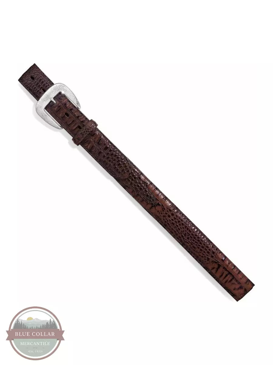Tony Lama C40188 Chocolate Caiman Print Classic Dress Belt Length View