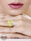 Turquoise Factory R2432-C99 Sterling Silver Mother-of-Pearl Ring Life VIew