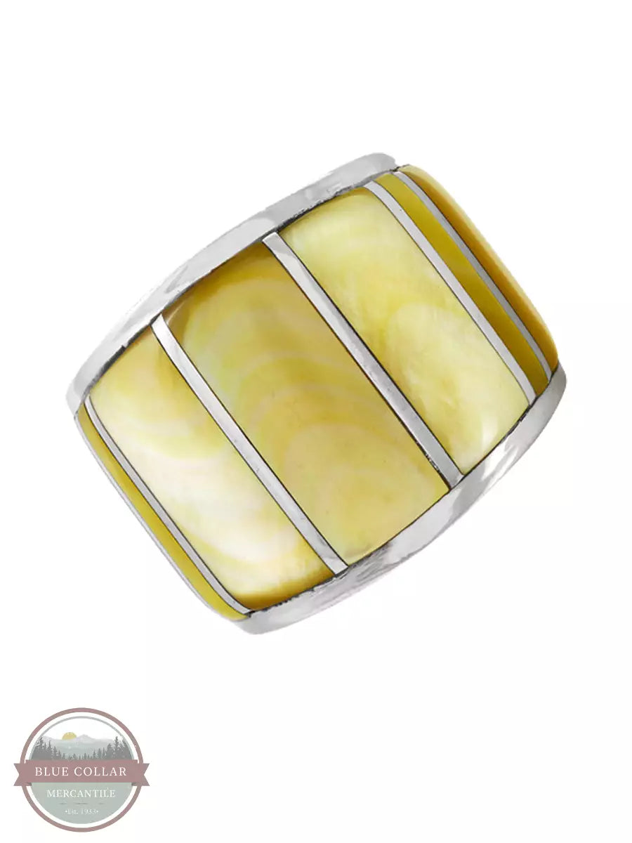 Turquoise Factory R2432-C99 Sterling Silver Mother-of-Pearl Ring Profile View