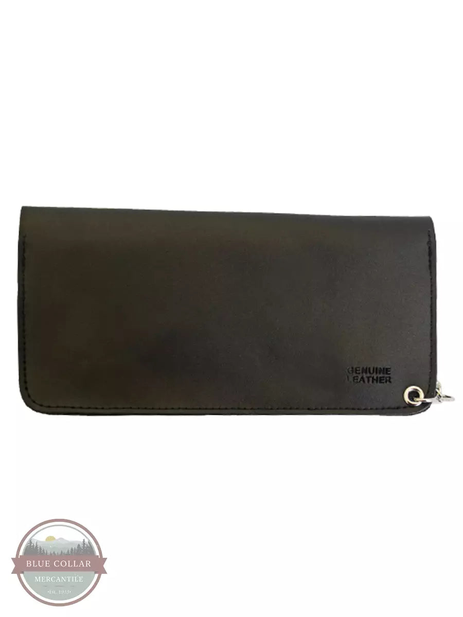 Western Express LW-8 Biker 2 Pocket Chain Wallet in Black Back View