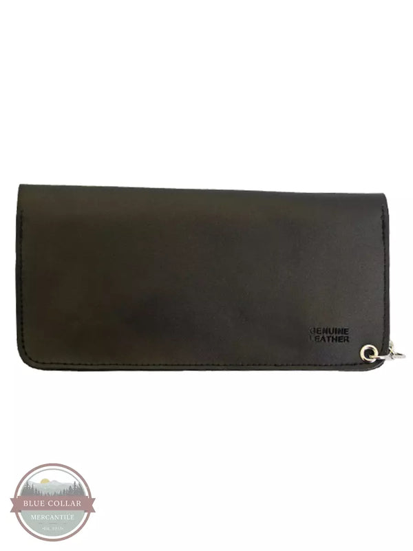 Western Express LW-8 Biker 2 Pocket Chain Wallet in Black Back View
