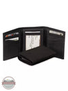 Western Express MIN-2364 Leather Tri-fold Wallet in Black Inside Front Views