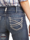 Ariat 10017510 Entwined Marine R.E.A.L. Mid Rise Boot Cut Jeans regular back pocket