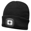 Portwest B029 USB Rechargeable LED Head Light Beanie black