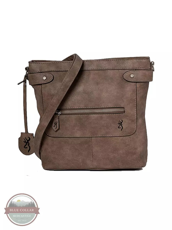 Browning B0000122 Catrina Concealed Carry Purse in 4 Colors Distressed Brown Front View