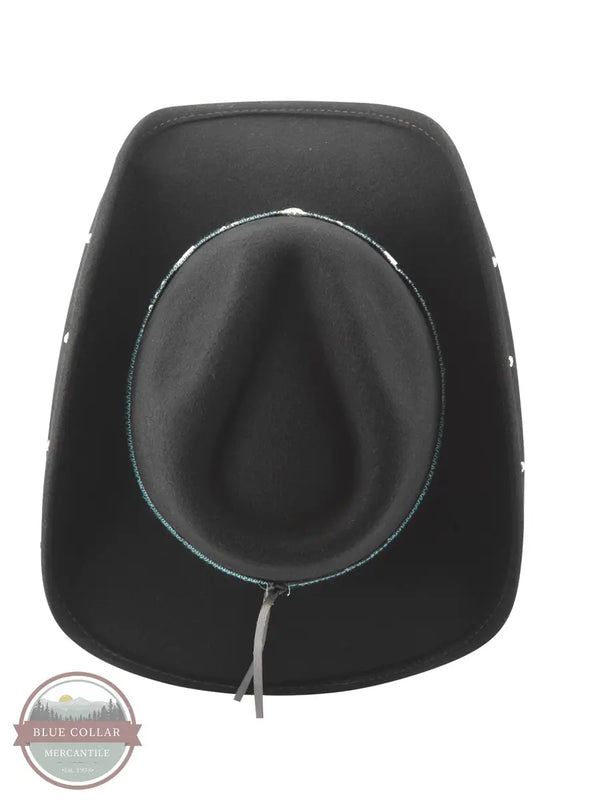 Bullhide Hats 0833BL Chickasaw Felt Black Cowboy Hat top view