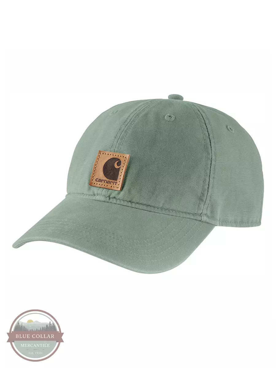 Carhartt 100289 Canvas Cap Jade Profile View