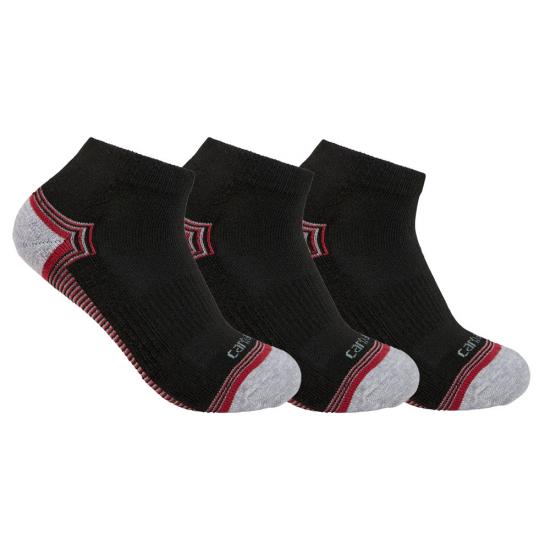 Carhartt SL6403W Force® Midweight Low-Cut Socks 3-Pack Black View