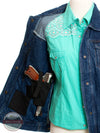 Wyoming Traders Women's Denim Concealed Carry Jacket open jacket