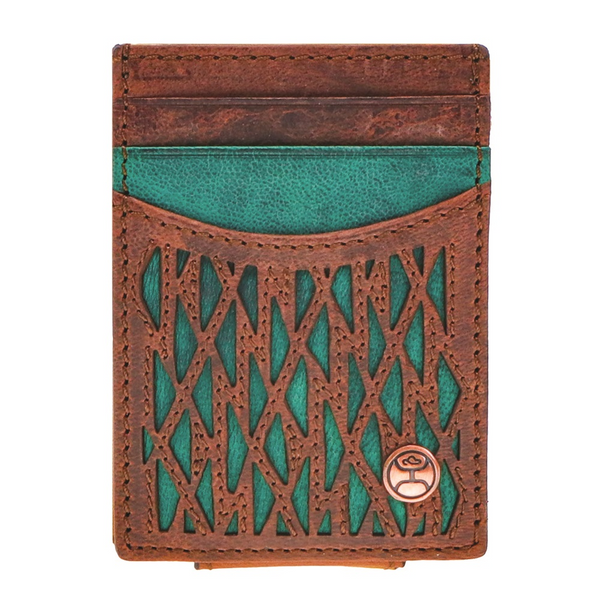 HMC011-BRTQ Laser Cut Aztec Money Clip