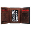 Hooey HTF012-CRRD Aztec Print Leather Tri-Fold Wallet Inside View