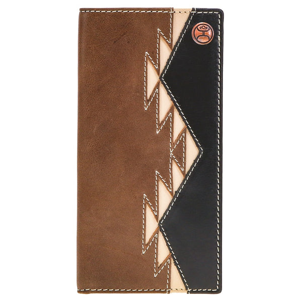 Hooey HW006-BRBK Ivory Aztec Inlay Rodeo Wallet