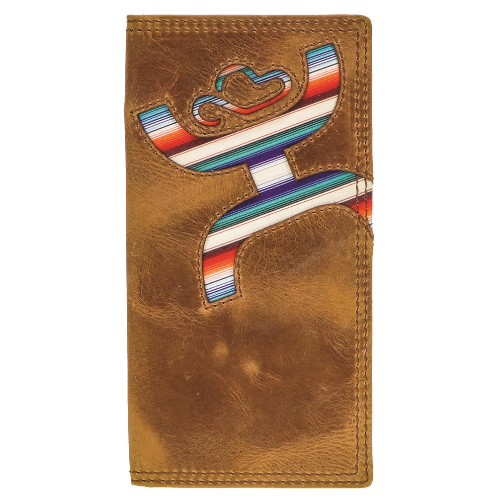 Hooey HW013-TNSP Laser Cut Hands-Up Logo Rodeo Wallet
