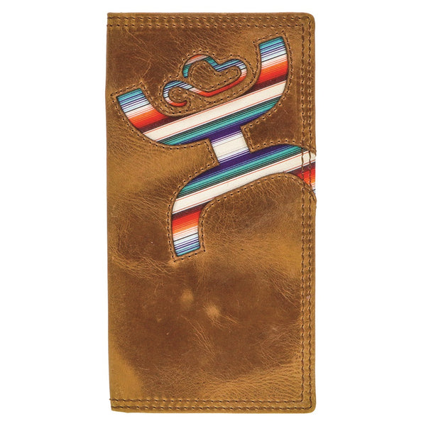 Hooey HW013-TNSP Laser Cut Hands-Up Logo Rodeo Wallet
