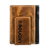 Hooey RFW004-BKBR Diamond Cutout Bi-Fold Money Clip with Hair on Leather Back View