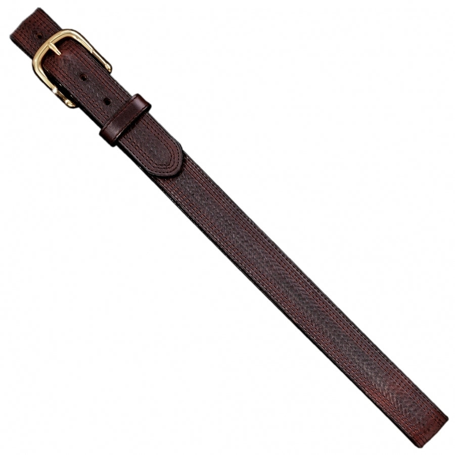 Leegin 29707 Men's Oil Tan Embossed w/Stitch Brown Belt