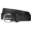 Leegin 53903 Justin Western Scroll Tooled Belt front buckle
