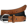 Justin 53700 Men's Classic Western Brown/Black Belt