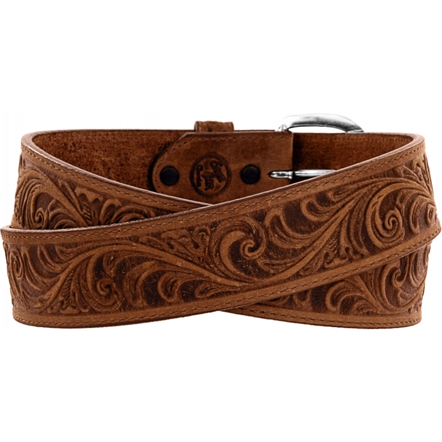 Justin 53909 Men's Western Scroll Tooled Belt