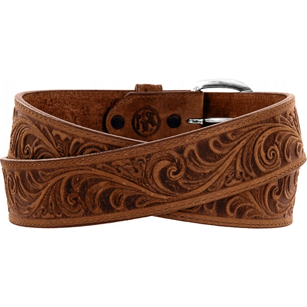 Justin 53909 Men's Western Scroll Tooled Belt