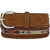 Tony Lama 5A109 Men's Western Laced Edge Horse Hair Ribbon Belt