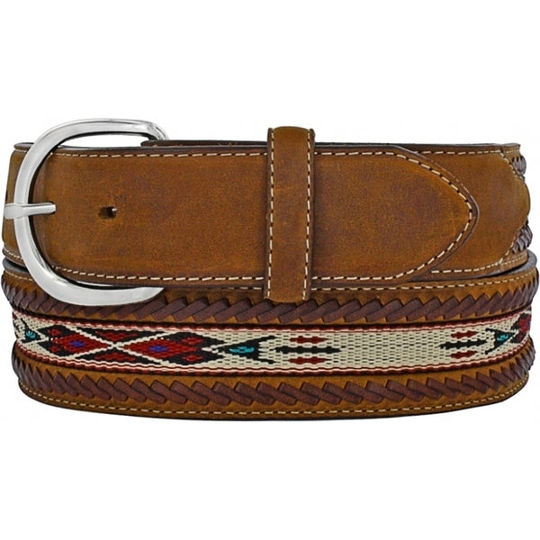 Tony Lama 5A109 Men's Western Laced Edge Horse Hair Ribbon Belt