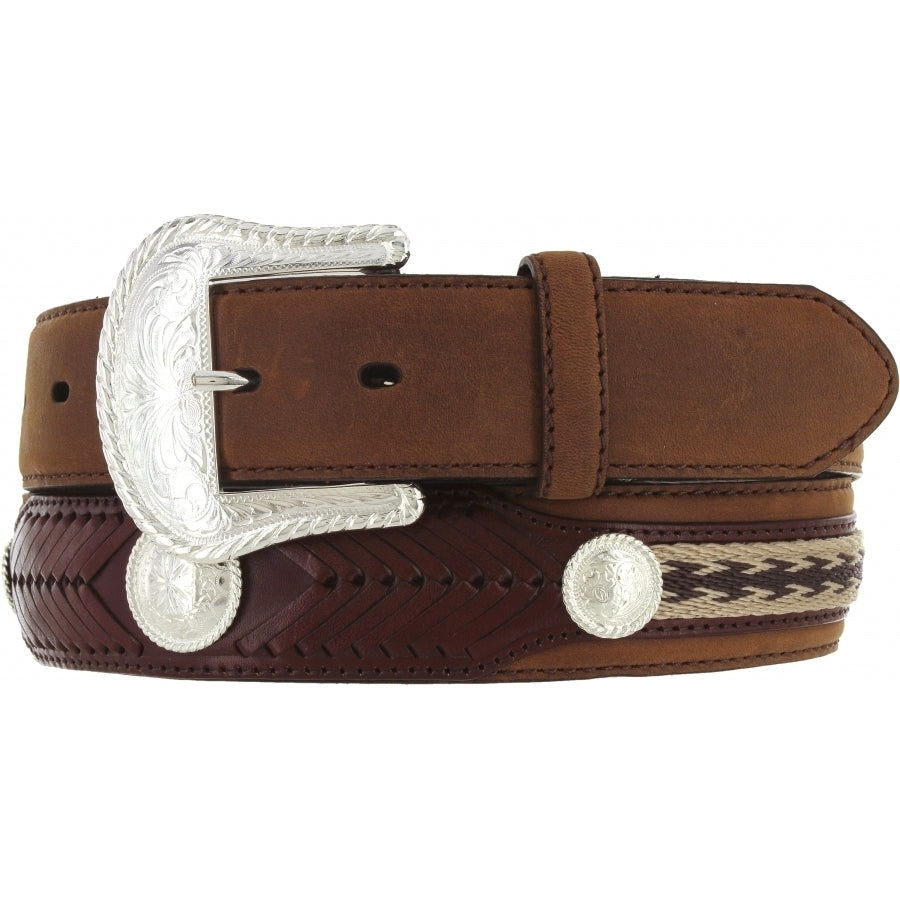 Tony Lama 7239L Men's The Duke Center Applique Belt