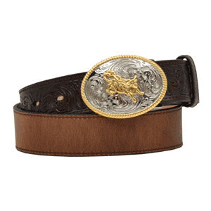 M & F D4202 Kid's Western Belt with Bull Buckle
