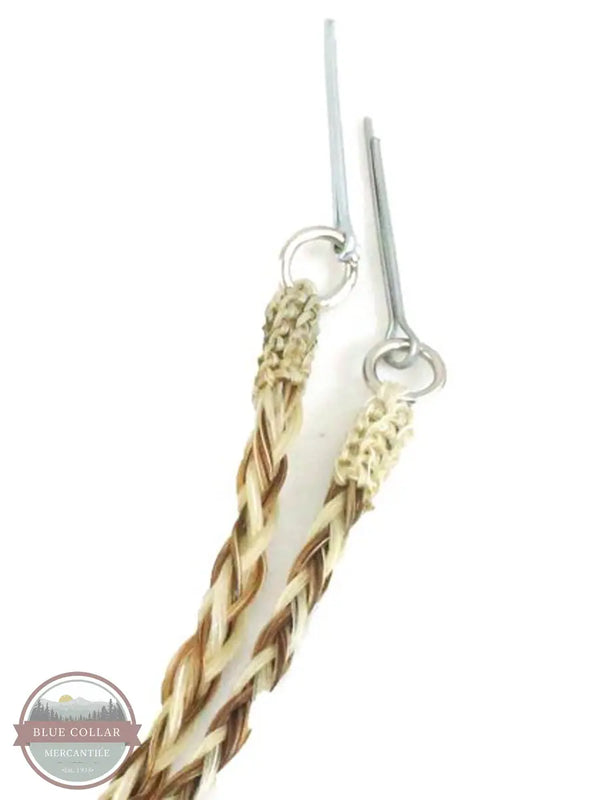 M&F 0296232 Natural Horsehair Braided Stampede String with Tassels in Rust attachment pins