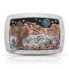 Montana Silversmiths 42110 Desert Moon Turquoise Cactus Belt Buckle