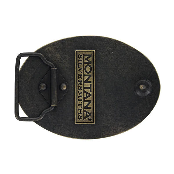 Montana Silversmiths A856 Gods, Guts & Guns Attitude Belt Buckle back