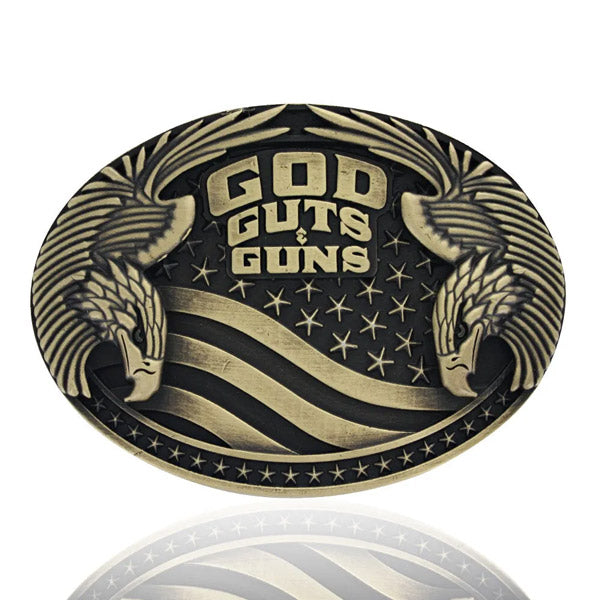 Montana Silversmiths A856 Gods, Guts & Guns Attitude Belt Buckle