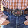 Montana Silversmiths A869 Betsy Sparkling Patriotic Flag Belt Buckle model