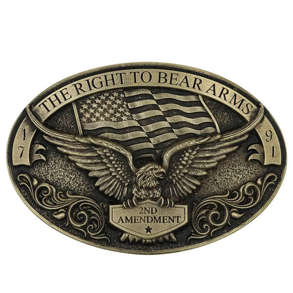Montana Silversmiths A877 Soaring Eagle Arms Belt Buckle front